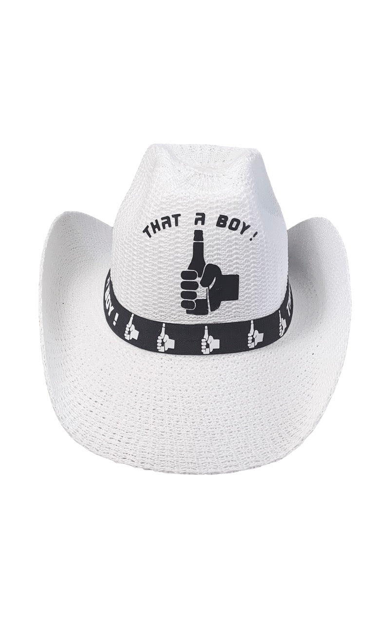 Cowboy Beer Hat (white)