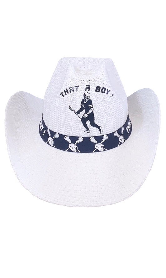 Cowboy Lacrosse Hat (White)